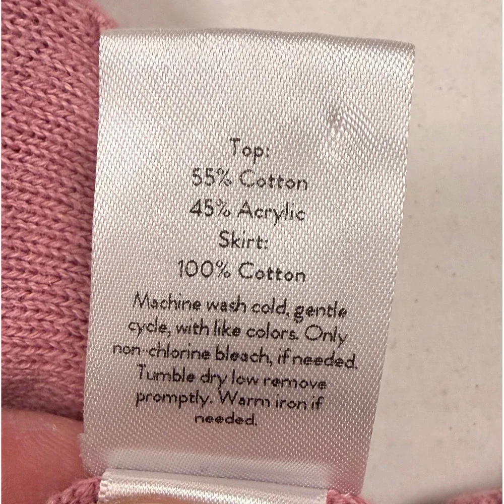 Nordstrom Sweater Dress Floral Mixed Media 5 Pink Long Sleeve Knit‎ Skirt